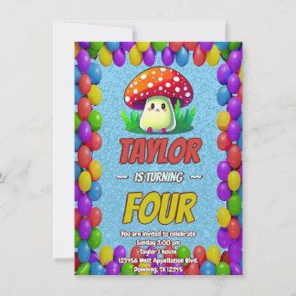 Mushroom Guardian Personalisiert Birthday Einladun Einladung