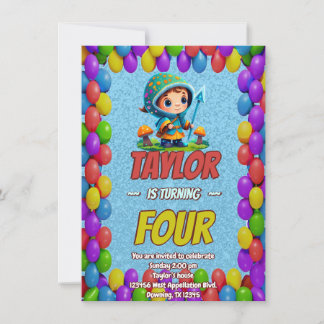 Mushroom Guardian Personalisiert Birthday Einladun Einladung