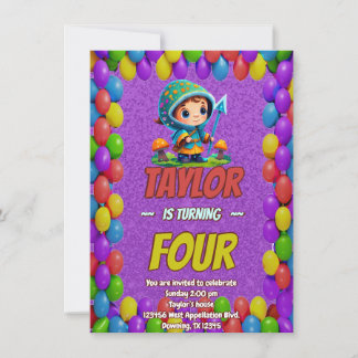 Mushroom Guardian Personalisiert Birthday Einladun Einladung