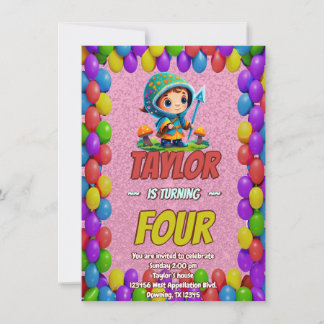 Mushroom Guardian Personalisiert Birthday Einladun Einladung