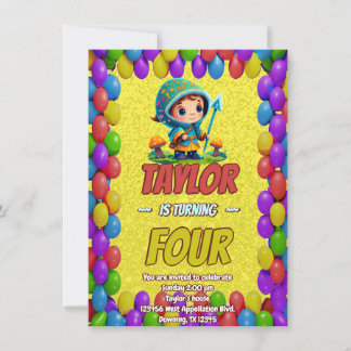 Mushroom Guardian Personalisiert Birthday Einladun Einladung