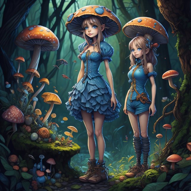 Mushroom Gypsy woman v7 tissue paper Seidenpapier (Von Creator hochgeladen)