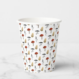 Mushroom Harvest Paper Cup - Weiß Pappbecher