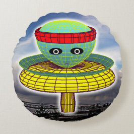 Mushroom Head Rundes Kissen