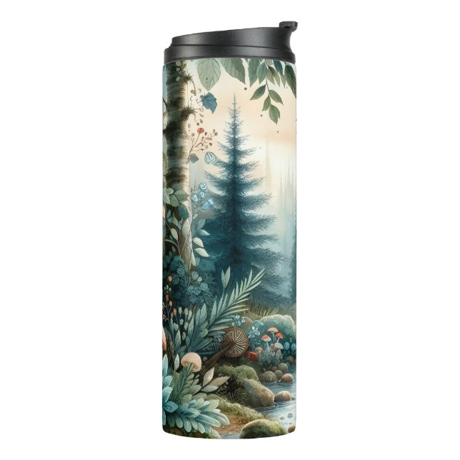 Mushroom Hollow Nature Forest Creek Thermosbecher (Nach links gedreht)