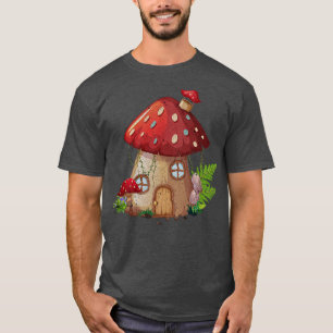 Mushroom House Cotattcore Fairy GardenT-Shirt T-Shirt