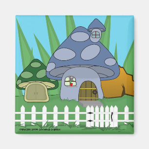 Mushroom House Magnet