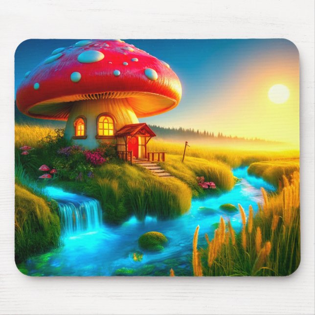 Mushroom House Mousepad (Vorne)