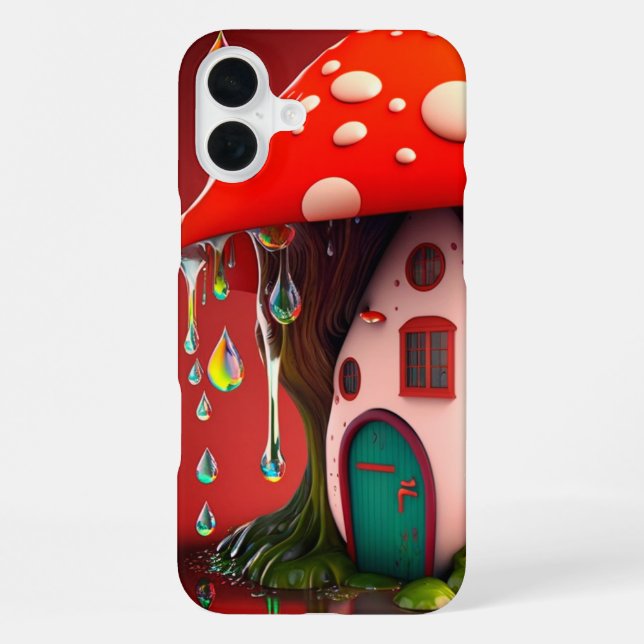 Mushroom House Phone Case iPhone Hülle (Rückseite)