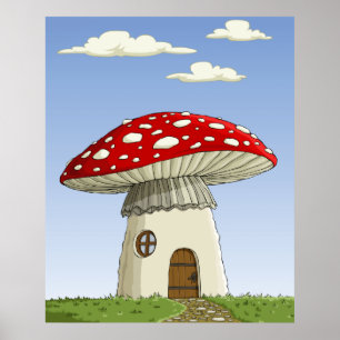 Mushroom House Poster