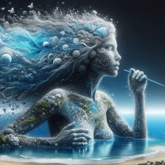 MUSHROOM HOUSE WANDTEPPICH MIT HOLZRAHMEN