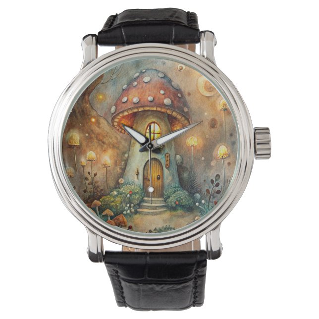 Mushroom House Watch Armbanduhr (Vorderseite)