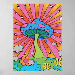 Mushroom Hunter Kidcore Mushroom Poster