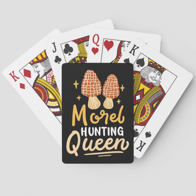 Mushroom Hunter Morel Jagdkönigin Spielkarten (Rückseite)