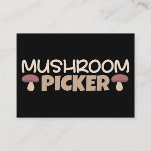 Mushroom Hunter Mushroom Picker Visitenkarte