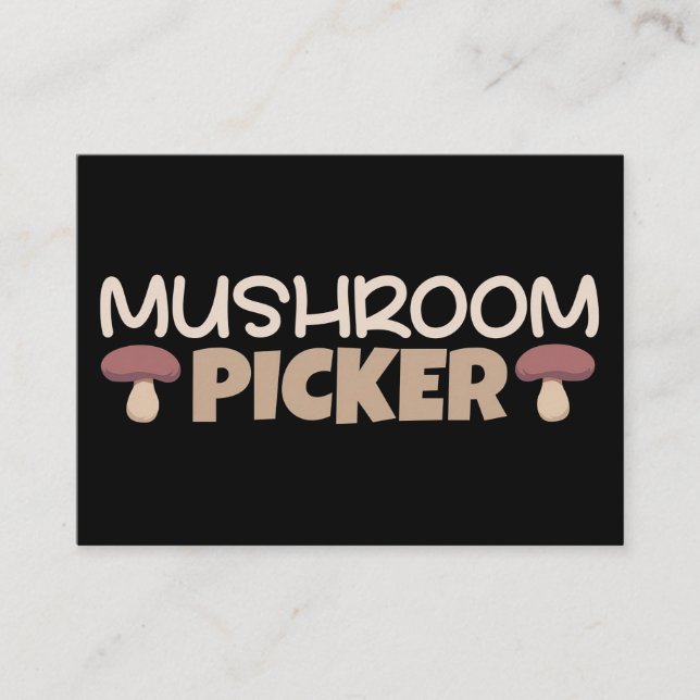 Mushroom Hunter Mushroom Picker Visitenkarte (Vorderseite)
