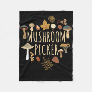 Mushroom Hunter Mushrooms Picker Fleecedecke
