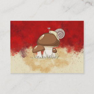 Mushroom Hunter Pilze Aquarell Visitenkarte
