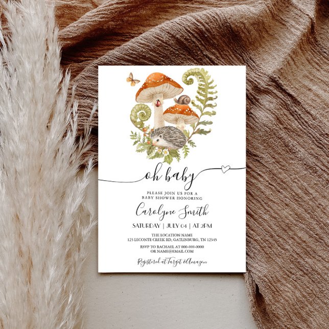 Mushroom Igel Ladybeet Kinderdusche Einladung (Von Creator hochgeladen)