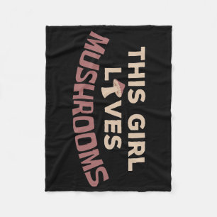 Mushroom Jäger diese Girl-Lieben Pilze Fleecedecke