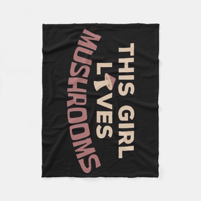 Mushroom Jäger diese Girl-Lieben Pilze Fleecedecke (Vorderseite)