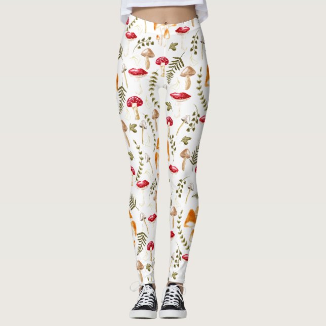 Mushroom | Kernästhetik | Wasserfarbe Leggings (Vorderseite)
