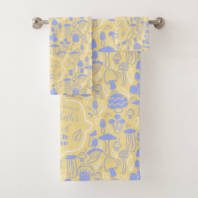 Mushroom Lavender Cream Badhandtuch Set (Insitu)