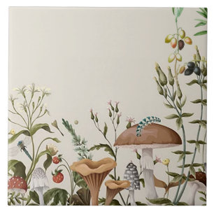 "Mushroom Liebe" Keramik Tile Fliese