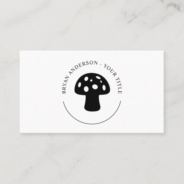 Mushroom-Logo-Visitenkarte Visitenkarte (Vorderseite)