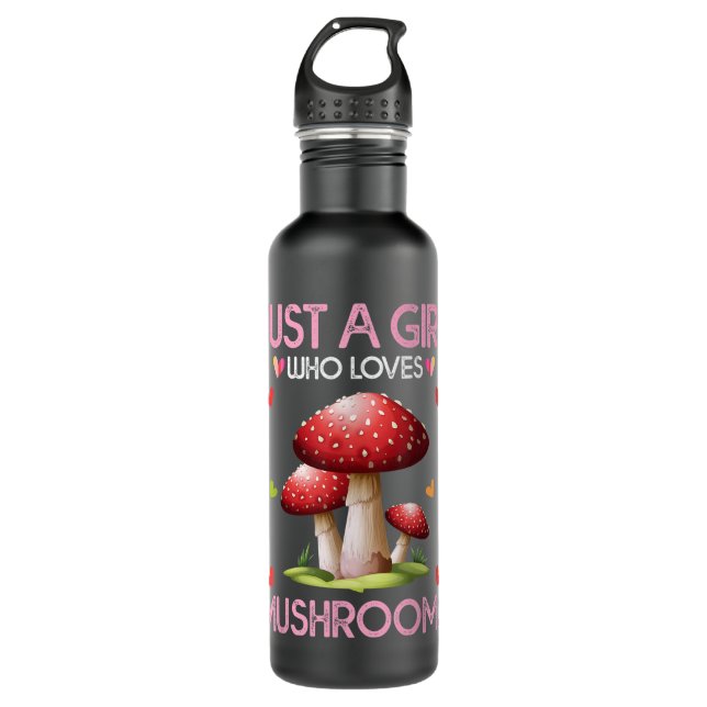 Mushroom Lover Women Geschenk nur ein Mädchen, die Edelstahlflasche (Vorderseite)