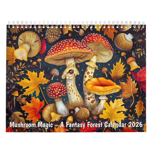 Mushroom Magic – A Fantasy Forest Calendar 2026 Kalender (Titelbild)