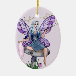 Mushroom Magic Fairy Keramikornament