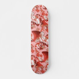 Mushroom Magic rosa und rot Skateboard