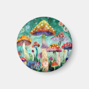 Mushroom Magical Forest Magnet