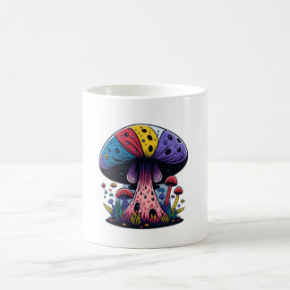 Mushroom Mania farbenfrohe Malerei Vivid Kaffeetasse