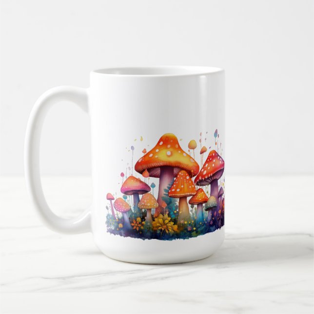 Mushroom Meadow Personalisiert Kaffeetasse (Links)