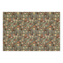 Mushroom Melody Wrapping Paper (3 Flachblätter)