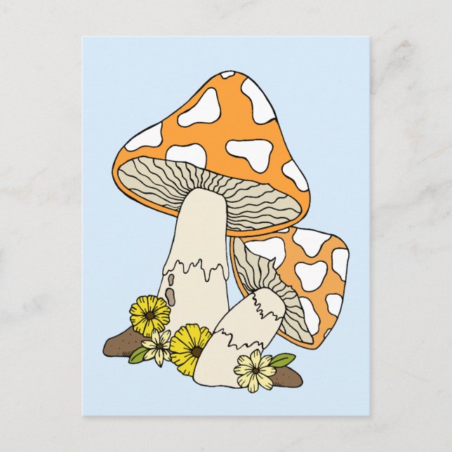 Mushroom Mini Art oder Postkarte (Vorderseite)