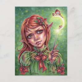 Mushroom Mood Postcard Elf Girl Fantasy Postkarte