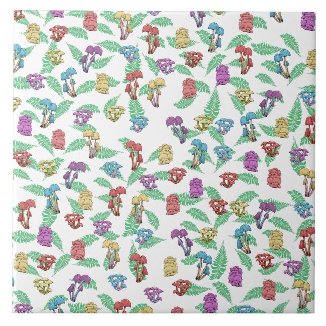 Mushroom-Muster Fliese (Vorderseite)