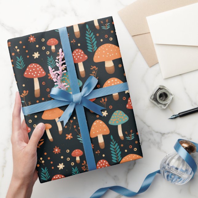 Mushroom-Muster Geschenkpapier (Schenken)