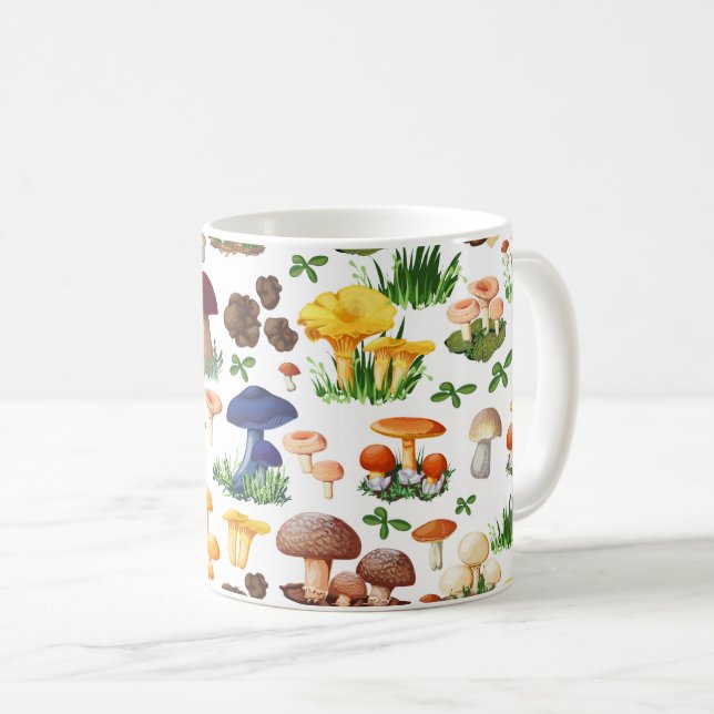 Mushroom-Muster Kaffeetasse (VorderseiteRechts)
