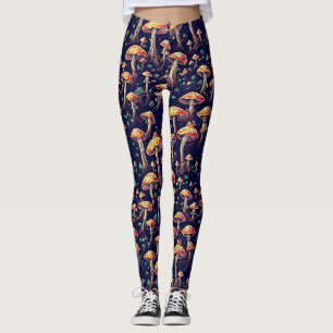 Mushroom-Muster Leggings
