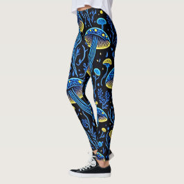 Mushroom-Muster Leggings