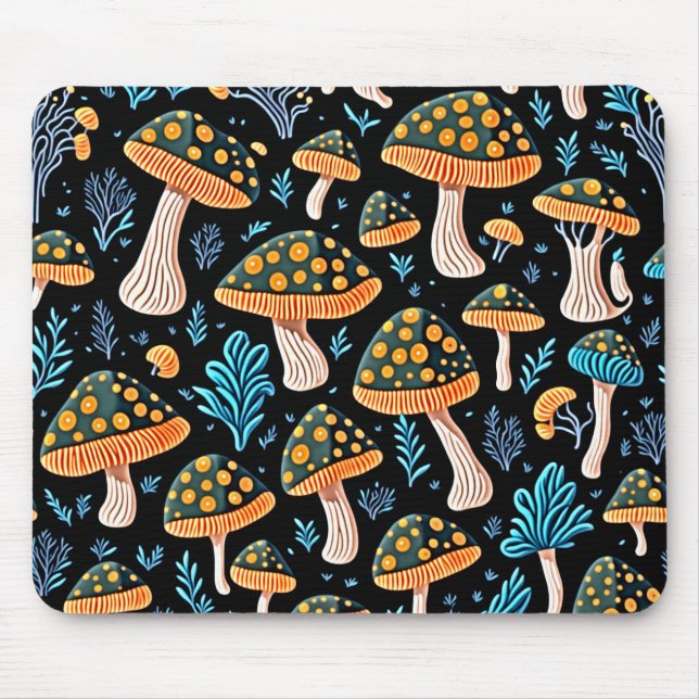 Mushroom-Muster Mousepad (Vorne)