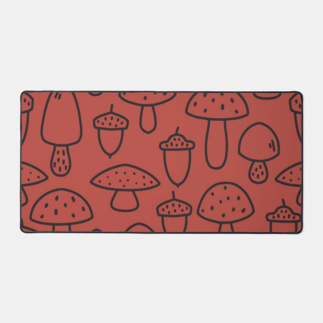 Mushroom-Muster Schreibtischunterlage (Vorderseite)