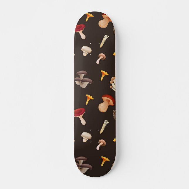 Mushroom-Muster Skateboard (Vorne)