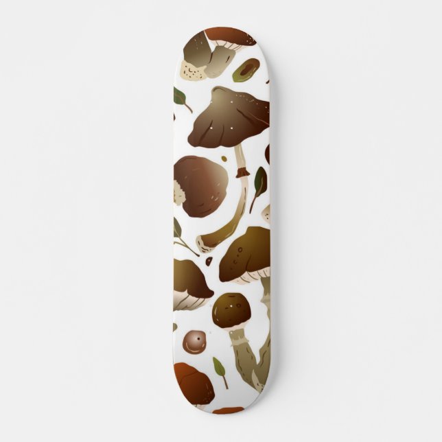 Mushroom-Muster Skateboard (Vorne)