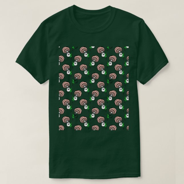 Mushroom Pattern Niedlich Ästhetische Mykologie Fu T-Shirt (Design vorne)
