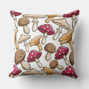Mushroom Pattern werfen Kissen
